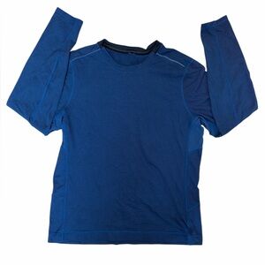 Lululemon Vent Tech Blue Pullover Long Sleeve Crew Neck Sweater Shirt Men’s XL